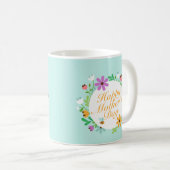 Joyeux Joyeux Fête des Mères Floral | Mug classiqu (Devant droit)