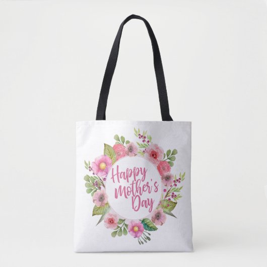 Joyeux Joyeux Fête des Mères Floral | Sac fourre-t (Devant)