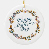 Joyeux Joyeux Fête des Mères Ornement de fleurs Wr (Dos)