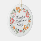 Joyeux Joyeux Fête des Mères Ornement de fleurs Wr (Droite)