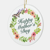 Joyeux Joyeux Fête des Mères Ornement de fleurs Wr (Gauche)