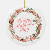 Joyeux Joyeux Fête des Mères Ornement de fleurs Wr (Dos)