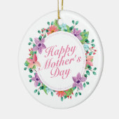 Joyeux Joyeux Fête des Mères Ornement de fleurs Wr (Gauche)