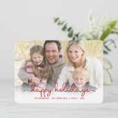 Joyeux Joyeux Jours à la main Script Carte photo p (Debout devant)