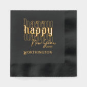 Joyeux Joyeux Nouvel An Foil Stamped Napkins (Recto)