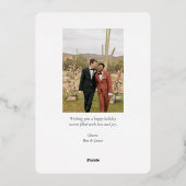 Joyeux Joyeux Vacances 2 Photo Vertical Custom (Verso)