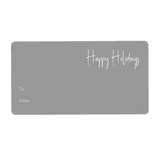 Joyeux Joyeux Vacances Argent Rectangle Étiquette (Devant)