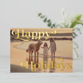 Joyeux Joyeux Vacances Minimal 1 Photo Élégant (Debout devant)