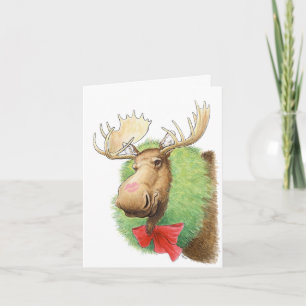 Joyeux Kissmoose ! Carte de Noël Moose