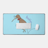 Joyeux kiwi de saut avec dessin de cravate arc (Clavier et souris)