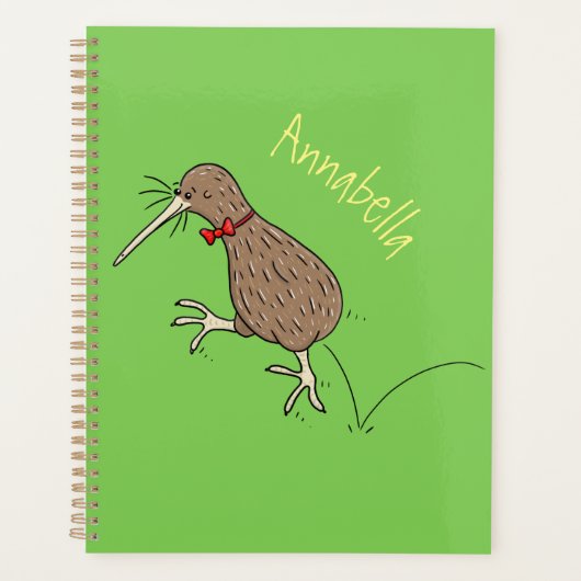 Joyeux kiwi de saut avec dessin de cravate arc (Devant)