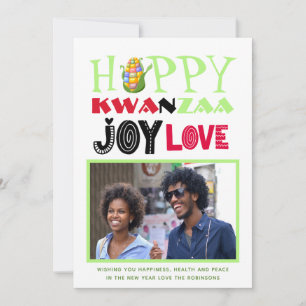 Joyeux Kwanzaa Carte de Vœux Photo Amour Joie Paix