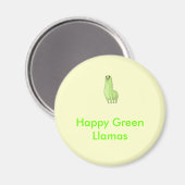 joyeux lamas vert Magnet (Recto/Verso)