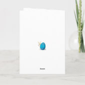 Joyeux lapin de carte de Pâques sur mesure dans un (Dos)