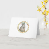 Joyeux lapin de Noël avec carte Sucre de canne (Fleur jaune)