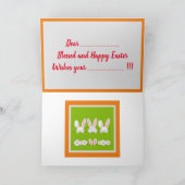 Joyeux Lapin de Pâques Cartes de fin de année flor (Intérieur)