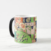 Joyeux lapin de Pâques Colorful Collage Mug (Devant gauche)