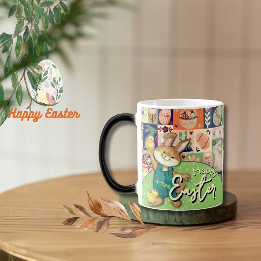 Joyeux lapin de Pâques Colorful Collage Mug