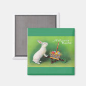Joyeux lapin de Pâques et aimant à brouette (Recto/Verso)