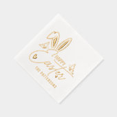 Joyeux lapin de Pâques oreilles Script Nom personn (Droite)