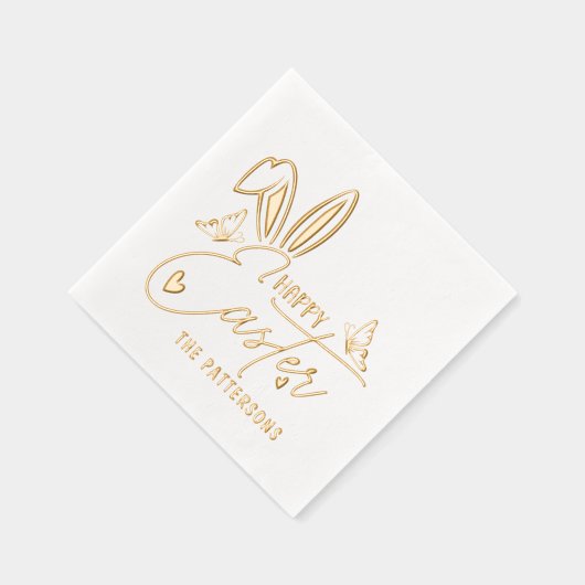 Joyeux lapin de Pâques oreilles Script Nom personn (Droite)