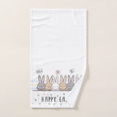 Joyeux lapins de Pâques mignons (Serviette à main)