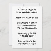 Joyeux lapins Et Oeufs De Pâques, Invitation De Ch (Dos)