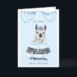 Joyeux Llamakah | Carte drôle Llama Hanoukka<br><div class="desc">Je l'appelle Yiddish la Llamakah. Il aime parfaitement le toilettage de barbe avec seulement la meilleure pomme de barbe végétalienne. Ses autres passe-temps comprennent l'échantillonnage de petits lots de chêne manischewitz vieilli, pain d'allah roulé à la main, et l'écoute d'un grand jingle alt-folk. Il n'a essayé que sufganiyot une fois,...</div>