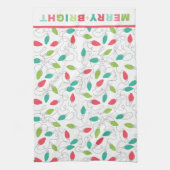 Joyeux + Lumineux Serviette de cuisine de Noël (Vertical)