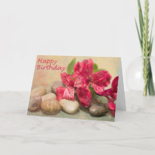 Joyeux Lys D'Anniversaire De La Carte Du Nil