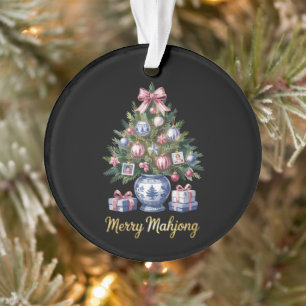 Joyeux Mahjong Noël Arbre Fêtes Vase Xmas