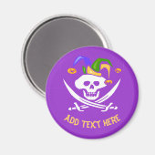Joyeux Mardi Gras Pirate Magnet (Recto/Verso)