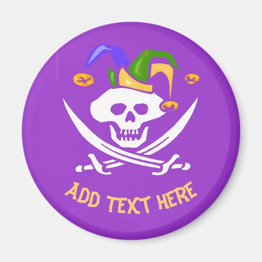 Joyeux Mardi Gras Pirate Magnet (Devant)