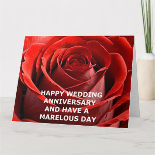 JOYEUX MARIAGE ANNIVERSAIRE ROSE CARTE ROSE ROUGE
