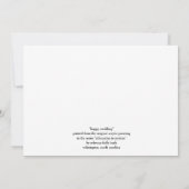 "Joyeux mariage" carte de vœux vierge sur la plage (Dos)