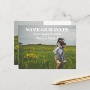 Joyeux Mariage Couple Enregistrer Faire-part Carte