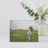 Joyeux Mariage Couple Enregistrer Faire-part Carte (Debout devant)