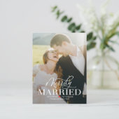 Joyeux Mariage Nouvellement Mariés Carte de Noël (Debout devant)