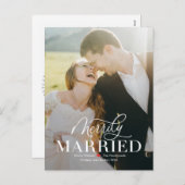 Joyeux Mariage Nouvellement Mariés Carte de Noël (Devant / Derrière)