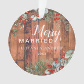 Joyeux Marié Holly Verdure Noël Rustique (devant)