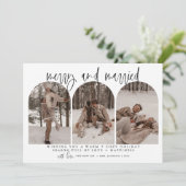 Joyeux Marié Nouvelle Carte de Noël Moderne (Debout devant)