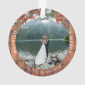 Joyeux Marié Vert Aquarelle Photo Bois (dos)