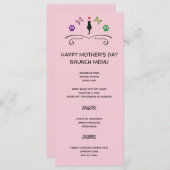 Joyeux menu de la Fête des Mères avec chat noir (Devant / Derrière)