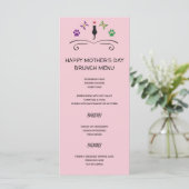 Joyeux menu de la Fête des Mères avec chat noir (Debout devant)