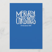 Joyeux menu du dîner bleu Noël (Dos)