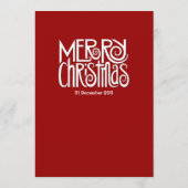 Joyeux menu du dîner rouge Noël (Dos)