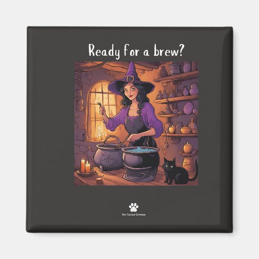 Joyeux Meowloween ! Magnet (Devant)