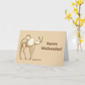 Joyeux mercredi ! Carte de voeux Camel (Fleur jaune)
