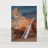 Joyeux message de Noël dans une bouteille Carte de (Devant)