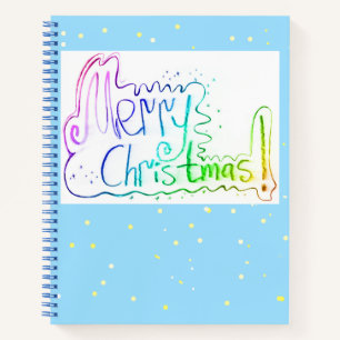 Joyeux message de Noël saluant Carnet spiral